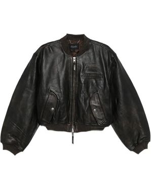 Ksubi Cropped Bomber Jacket - Black