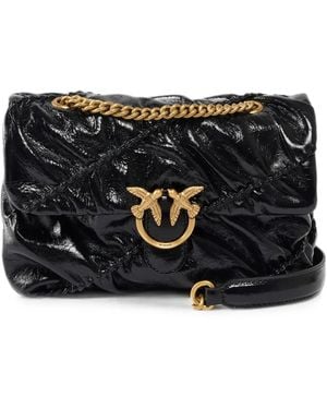 Pinko Gesteppte Schultertasche - Schwarz