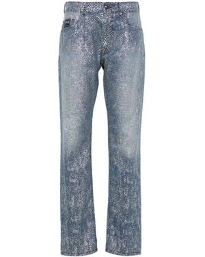 Versace Jeans Couture Mid-Rise Slim-Fit Jeans - Blue