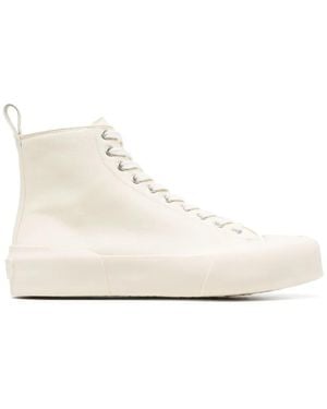 Jil Sander Monochrome High-Top Trainers - Natural