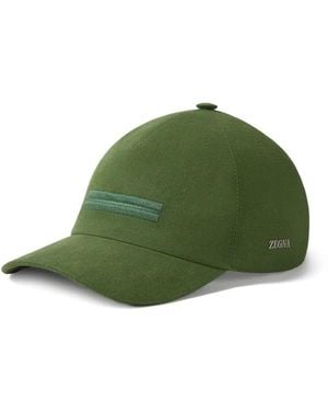 ZEGNA Oasi Lino Baseball Cap - Green
