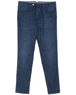 Incotex Jeans Met Riemlussen En Zak - Blauw