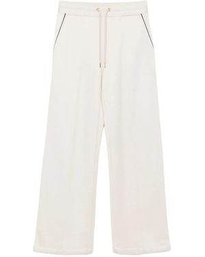 Eleventy Drawstring-Waist Trousers - White