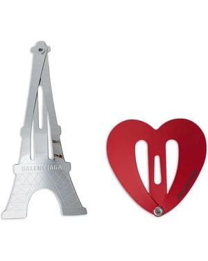 Balenciaga Iconic Shapes Hair Clip - White