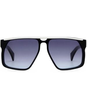 Jacques Marie Mage Neptune Square-Frame Sunglasses - Blue