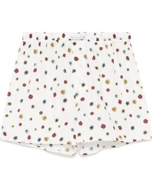 Sky High Farm Shorts Mit Grafischem Print - Weiß