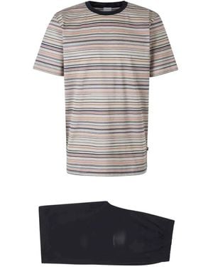 Zimmerli of Switzerland Striped Pyjama Set - Grey