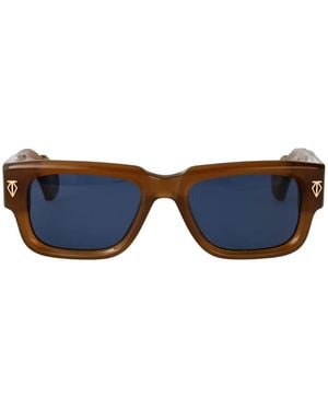 T Henri Eyewear Taycan Rectangle-Frame Sunglasses - Blue