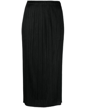 Pleats Please Issey Miyake Pleated High-Waist Skirt - Black