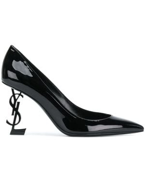 Saint Laurent Opyum 110 Mm Pumps Met Cassandre-Logo - Zwart