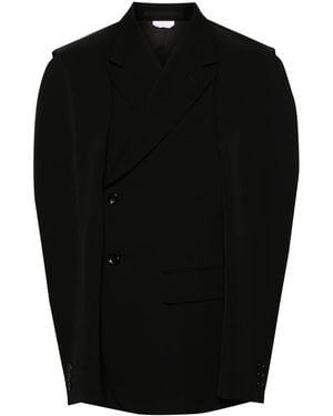 Comme des Garçons Cut-Out Single-Breasted Blazer - Black