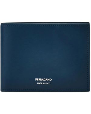 Ferragamo Portefeuille En Cuir - Blue