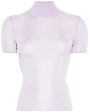 Self-Portrait High-Neck Top - Pink
