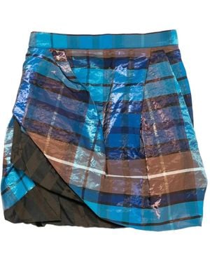 Vivienne Westwood Zora Plaid-Pattern Mini Skirt - Blue