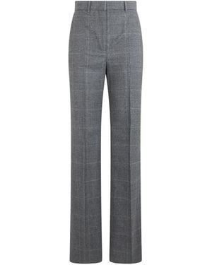 Max Mara Prince Of Wales Check Wide-Leg Trousers - Grey
