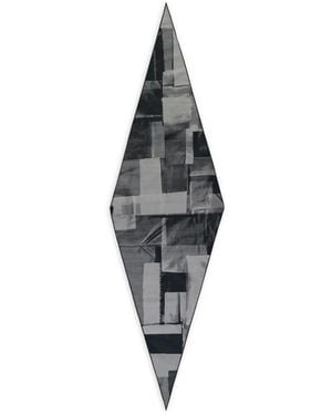 ZEGNA Abstract-Print Diamond-Shaped Scarf - Black