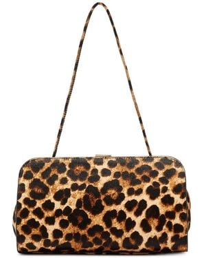 Loeffler Randall Bolso De Mano Zella Con Animal Print - Marrón
