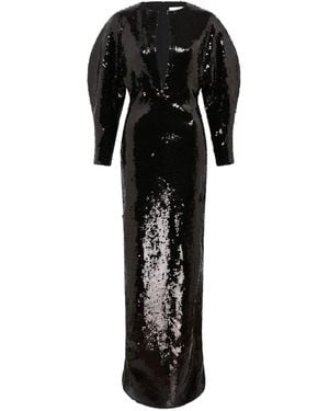 16Arlington Mitilla Sequinned Gown - Black