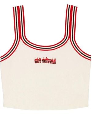 Maje Cropped-Top mit Flammendetail - Pink