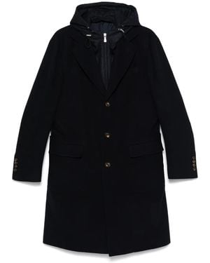 Eleventy Panelled Coat - Black