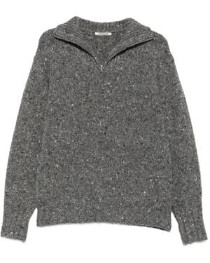 AURALEE Pullover Mit Reißverschluss - Grau