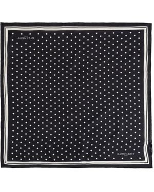 Givenchy Schal Aus Seidengemisch Mit Polka Dots - Schwarz