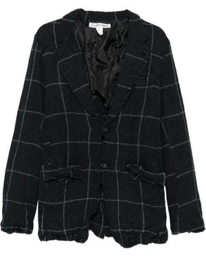 Comme des Garçons Checked Blazer - Black