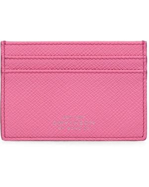 Smythson Leather Cardholder - Pink