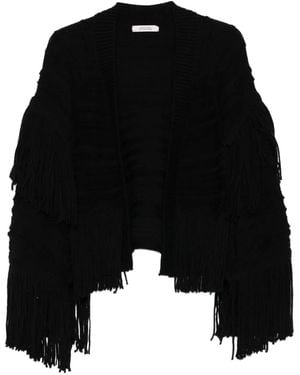 Dorothee Schumacher Fringe-Detail Wool Cardigan - Black