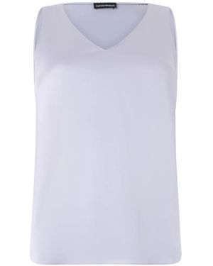 Emporio Armani V-Neck Top - White