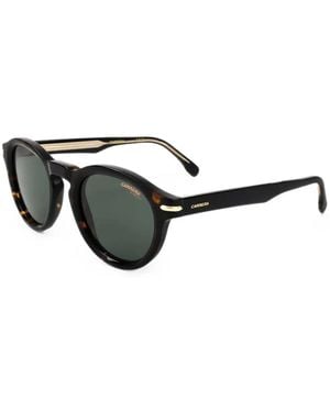 Carrera Tortoiseshell-Effect Round-Frame Sunglasses - Black