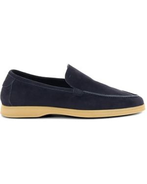 BOGGI Aria Suede Leather Loafers - Blue