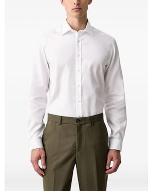 Lindbergh Chemise Boutonnée À Col Italien - White