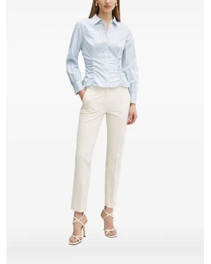 Guess Striped Cinched-Waist Shirt - Blue