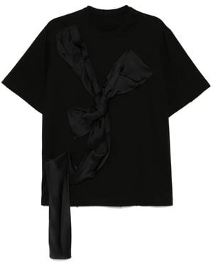 JNBY Bow-Embellished T-Shirt - Black