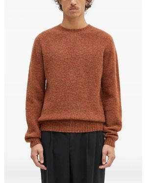 Norse Projects Birnir Pullover Mit Gebürstetem Effekt - Braun