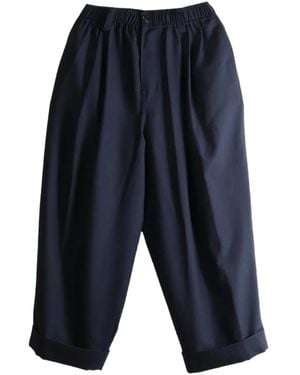 Marni Pleated Wide-Leg Pants - Blue