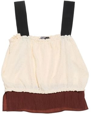 Bimba Y Lola Ruched-Detail Top - Natural