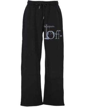 Off-White c/o Virgil Abloh Logo-Print Track Trousers - Black