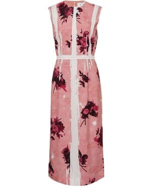 Erdem Floral Sleeveless Midi Dress - Pink