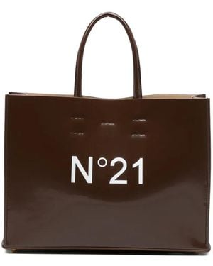N°21 Sac Cabas Horizontal À Logo - Brown