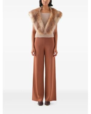 Unreal Fur Portefeuille En Fourrure Artificielle - Marron
