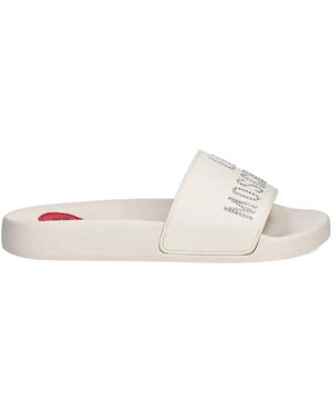 Love Moschino Logo Slides - White