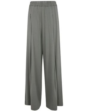 Gentry Portofino Ribbed-Knit Trousers - Grey