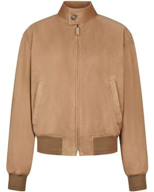 Tod's Leather Bomber Jacket - Brown