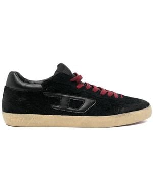 DIESEL S-Leroji-Distressed Trainers - Black