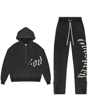Godspeed Stripe-Trim Jersey Tracksuit - Black
