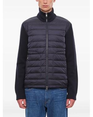 Moncler Quilted Long-Sleeve Jacket - Blue