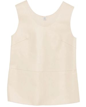 TOTEME Scoop-Neck Leather Top - Natural