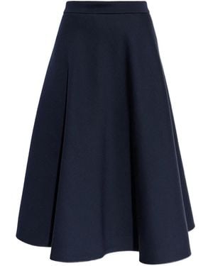 Max Mara Pleated Knitted Skirt - Blue